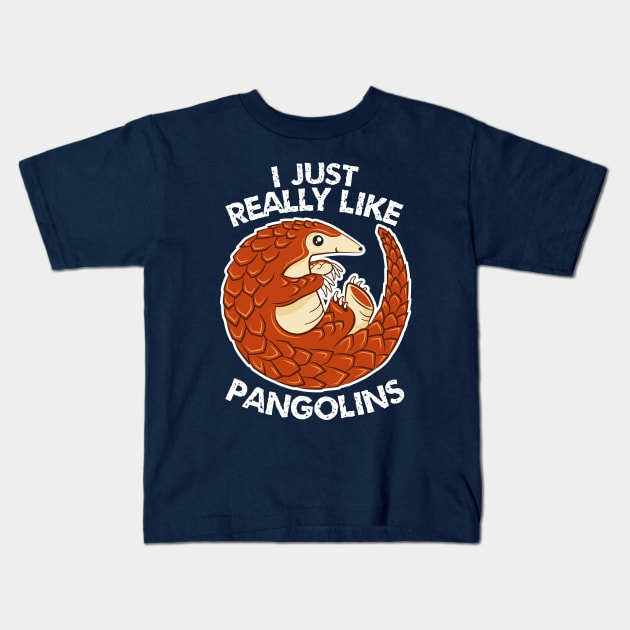 I Just Really Like Pangolins - Cute Pangolin Kids T-Shirt by bangtees